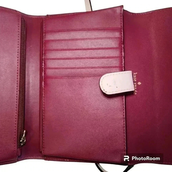 Kate Spade Winni Wright Place Crossbody Wallet Clutch Plum Dawn WLRU3192 - Picture 6 of 14